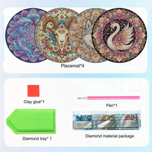 Load image into Gallery viewer, 4pcs DIY Diamond Dot Kits Animals Diamond Painting Placemats Projects for Beginners

