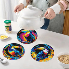 Load image into Gallery viewer, 4pcs DIY Diamond Dot Kits Toucans Diamond Painting Placemats Projects for Beginners
