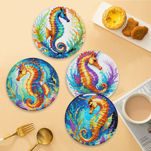 Load image into Gallery viewer, 4pcs DIY Diamond Dot Kits Seahorses Diamond Painting Placemats Projects for Beginners
