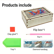 Load image into Gallery viewer, Diamond Art Storage Case Wooden Diamond Painting Container Box (Butterfly)

