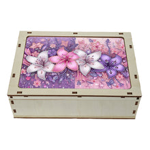 Load image into Gallery viewer, Diamond Art Jewelry Storage Case Wooden Diamond Painting Container Box (Flower)
