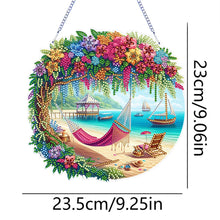 Load image into Gallery viewer, 2D Flat DIY Diamond Art Pendant Diamond Painting Set Home Decor(Seaside Hammock)
