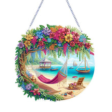 Load image into Gallery viewer, 2D Flat DIY Diamond Art Pendant Diamond Painting Set Home Decor(Seaside Hammock)
