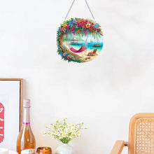 Load image into Gallery viewer, 2D Flat DIY Diamond Art Pendant Diamond Painting Set Home Decor(Seaside Hammock)
