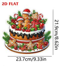 Load image into Gallery viewer, 2D Flat Diamond Art Pendant Diamond Painting Set Home Decor (Gingerbread Cake)
