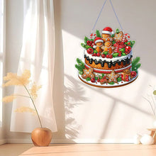 Load image into Gallery viewer, 2D Flat Diamond Art Pendant Diamond Painting Set Home Decor (Gingerbread Cake)
