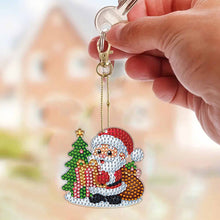 Load image into Gallery viewer, 12Pcs Christmas Diamond Painting Keychain Rhinestone Painting Keychain Pendant
