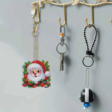 Load image into Gallery viewer, 12Pcs Christmas Diamond Painting Keychain Rhinestone Painting Keychain Pendant
