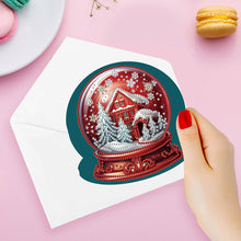 Load image into Gallery viewer, Diamond Art Greeting Cards Congratulations Cards &amp; Gifts (6pcs Xmas Snow Globe)
