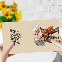 Load image into Gallery viewer, DIY Diamond Art Greeting Cards Congratulations Cards &amp; Gifts (10pcs Old Lady)
