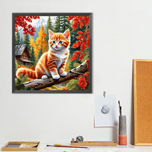 Load image into Gallery viewer, Diamond Painting - Full Round - Autumn Cat (40*40CM)
