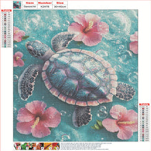 Load image into Gallery viewer, Diamond Painting - Full Round - Flower Turtle (30*40CM)
