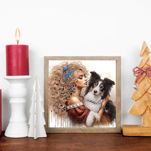 Load image into Gallery viewer, Diamond Painting - Partial Special Shaped - Girl And Puppy (30*30CM)
