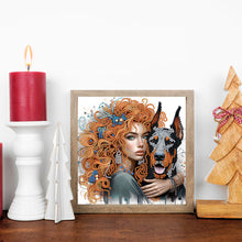 Load image into Gallery viewer, Diamond Painting - Partial Special Shaped - Girl And Puppy (30*30CM)
