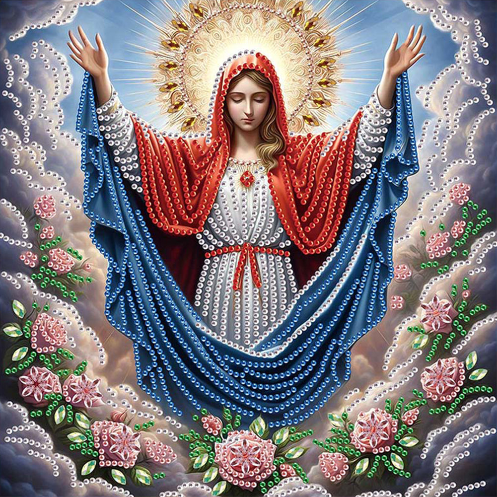 Diamond Painting - Partial Special Shaped - Religious Madonna (30*30CM)