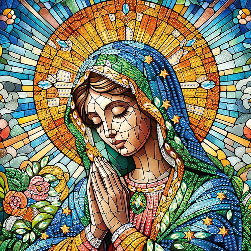 Diamond Painting - Partial Special Shaped - Religious Madonna (30*30CM)