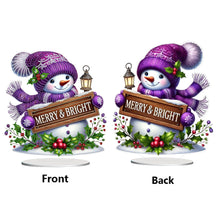 Load image into Gallery viewer, 2D Flat Christmas Snowman Table Top Diamond Painting Ornament Kits Home Decor
