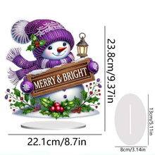 Load image into Gallery viewer, 2D Flat Christmas Snowman Table Top Diamond Painting Ornament Kits Home Decor
