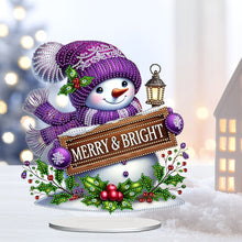 Load image into Gallery viewer, 2D Flat Christmas Snowman Table Top Diamond Painting Ornament Kits Home Decor

