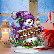 Load image into Gallery viewer, 2D Flat Christmas Snowman Table Top Diamond Painting Ornament Kits Home Decor
