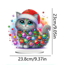 Load image into Gallery viewer, 2D Flat Christmas Cat Table Top Diamond Painting Ornament Kits Home Decor
