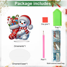 Load image into Gallery viewer, 2D Flat Christmas Snowman Table Top Diamond Painting Ornament Kits Home Decor
