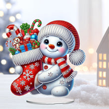 Load image into Gallery viewer, 2D Flat Christmas Snowman Table Top Diamond Painting Ornament Kits Home Decor

