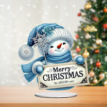 Load image into Gallery viewer, 2D Flat Christmas Snowman Table Top Diamond Painting Ornament Kits Home Decor
