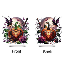Load image into Gallery viewer, 2D Flat Halloween Pumpkin Print Desktop Diamond Art Kits Double-sided Effect
