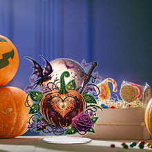 Load image into Gallery viewer, 2D Flat Halloween Pumpkin Print Desktop Diamond Art Kits Double-sided Effect
