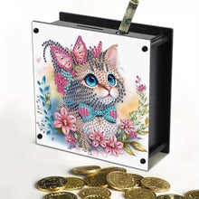 Load image into Gallery viewer, Cat DIY Money Storage Box Diamond Painting Decors for Adults Beginners
