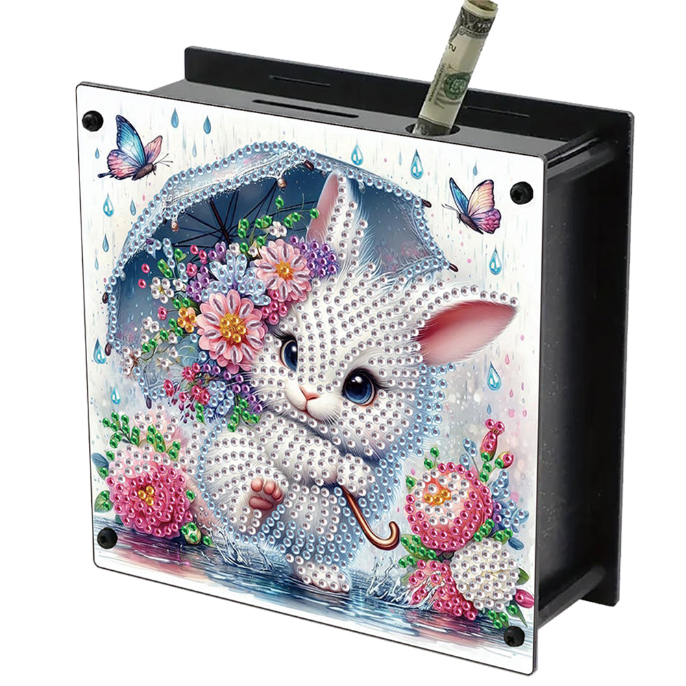 Rabbit DIY Money Storage Box Diamond Painting Decors for Adults Beginners