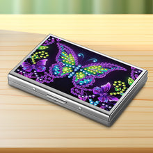 Load image into Gallery viewer, Diamond Art Stainless Steel Coin Purse Butterfly ID Card Holder Case for Adults
