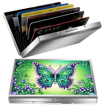 Load image into Gallery viewer, Diamond Art Stainless Steel Coin Purse Butterfly ID Card Holder Case for Adults
