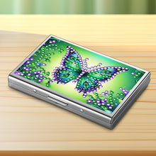 Load image into Gallery viewer, Diamond Art Stainless Steel Coin Purse Butterfly ID Card Holder Case for Adults
