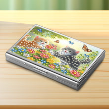 Load image into Gallery viewer, Diamond Art Stainless Steel Coin Purse Cat ID Card Holder Case for Art Crafts
