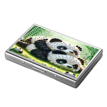 Load image into Gallery viewer, Diamond Art Stainless Steel Coin Purse Panda ID Card Holder Case for Art Crafts
