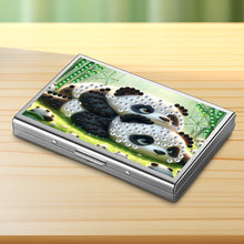 Load image into Gallery viewer, Diamond Art Stainless Steel Coin Purse Panda ID Card Holder Case for Art Crafts
