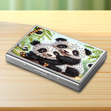 Load image into Gallery viewer, Diamond Art Stainless Steel Coin Purse Panda ID Card Holder Case for Art Crafts
