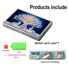 Load image into Gallery viewer, Diamond Art Stainless Steel Coin Purse Tree ID Card Holder Case for Art Crafts
