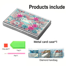 Load image into Gallery viewer, Diamond Art Coin Purse Heart-Shaped Flower ID Card Holder Case for Art Crafts
