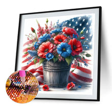 Load image into Gallery viewer, Diamond Painting - Full Round - Independence Day Flower Pot Bouquet (30*30CM)
