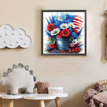 Load image into Gallery viewer, Diamond Painting - Full Round - Independence Day Flower Pot Bouquet (30*30CM)
