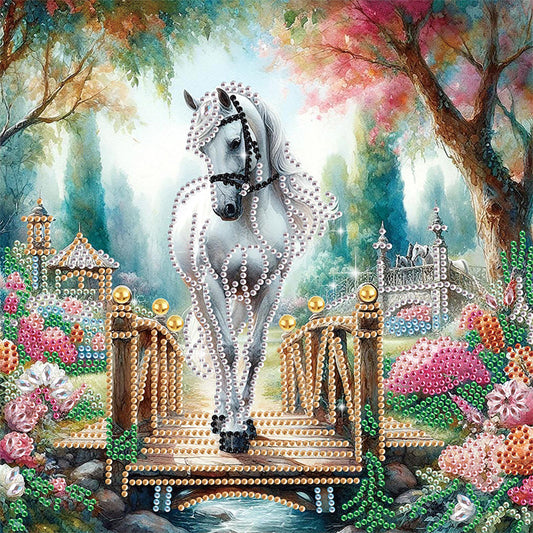 Diamond Painting - Partial Special Shaped - Horse (30*30CM)