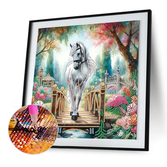 Diamond Painting - Partial Special Shaped - Horse (30*30CM)