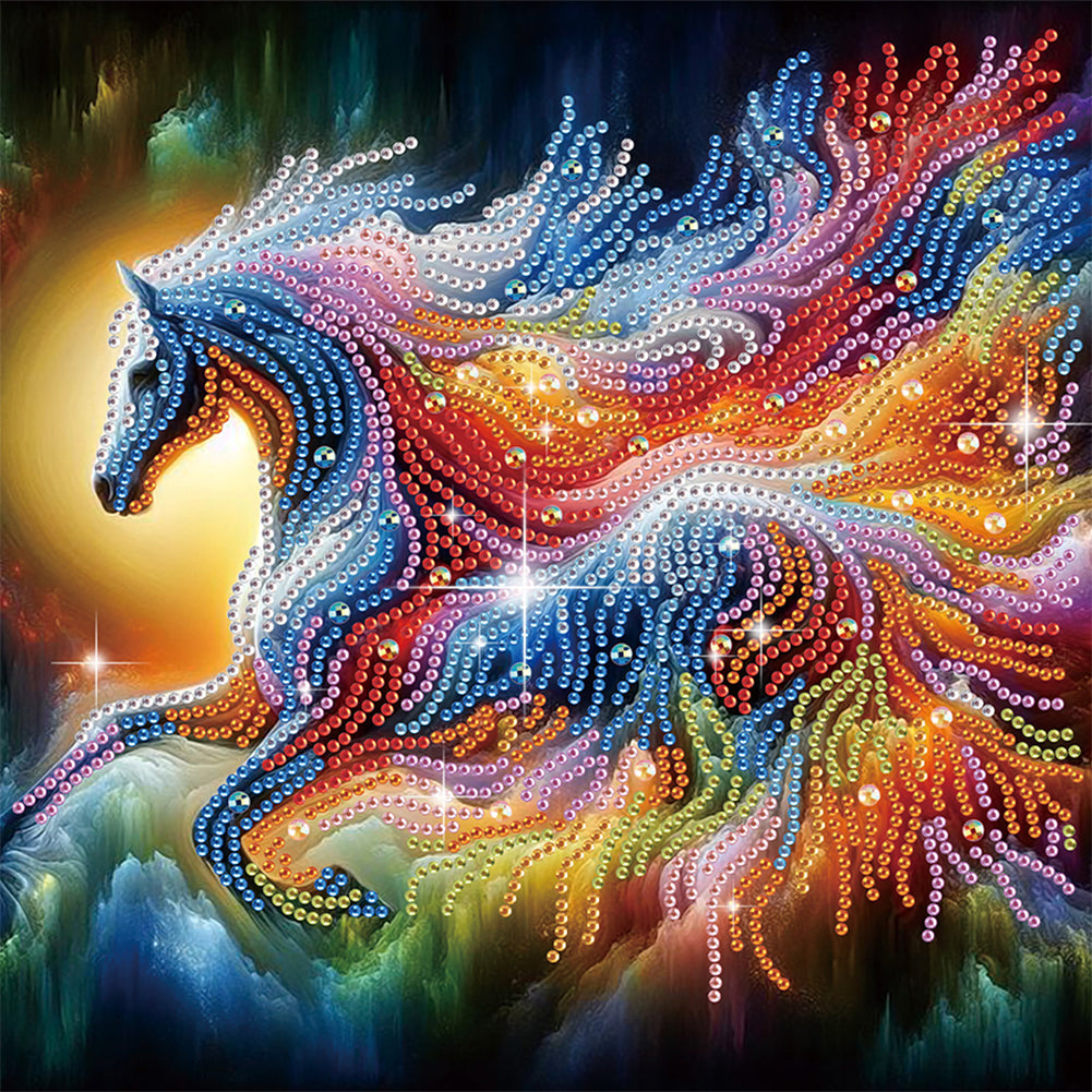 Diamond Painting - Partial Special Shaped - Horse (30*30CM)