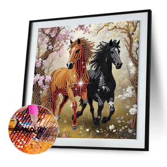 Diamond Painting - Partial Special Shaped - Horse (30*30CM)