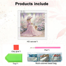 Load image into Gallery viewer, Diamond Painting - Partial Special Shaped - Elegant Girl With Beautiful Skirt (30*30CM)
