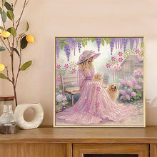 Load image into Gallery viewer, Diamond Painting - Partial Special Shaped - Elegant Girl With Beautiful Skirt (30*30CM)
