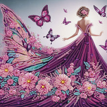 Load image into Gallery viewer, Diamond Painting - Partial Special Shaped - Elegant Girl With Beautiful Skirt (30*30CM)
